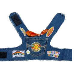 Sunshine Positivity Denim Dog Harness (Made in the USA) (FINAL SALE)