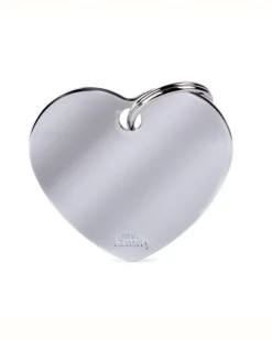 Sweet Heart in Chrome Custom Pet ID Tag