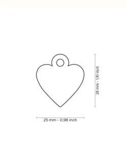 Sweet Heart in Golden Brass Custom Pet ID Tag