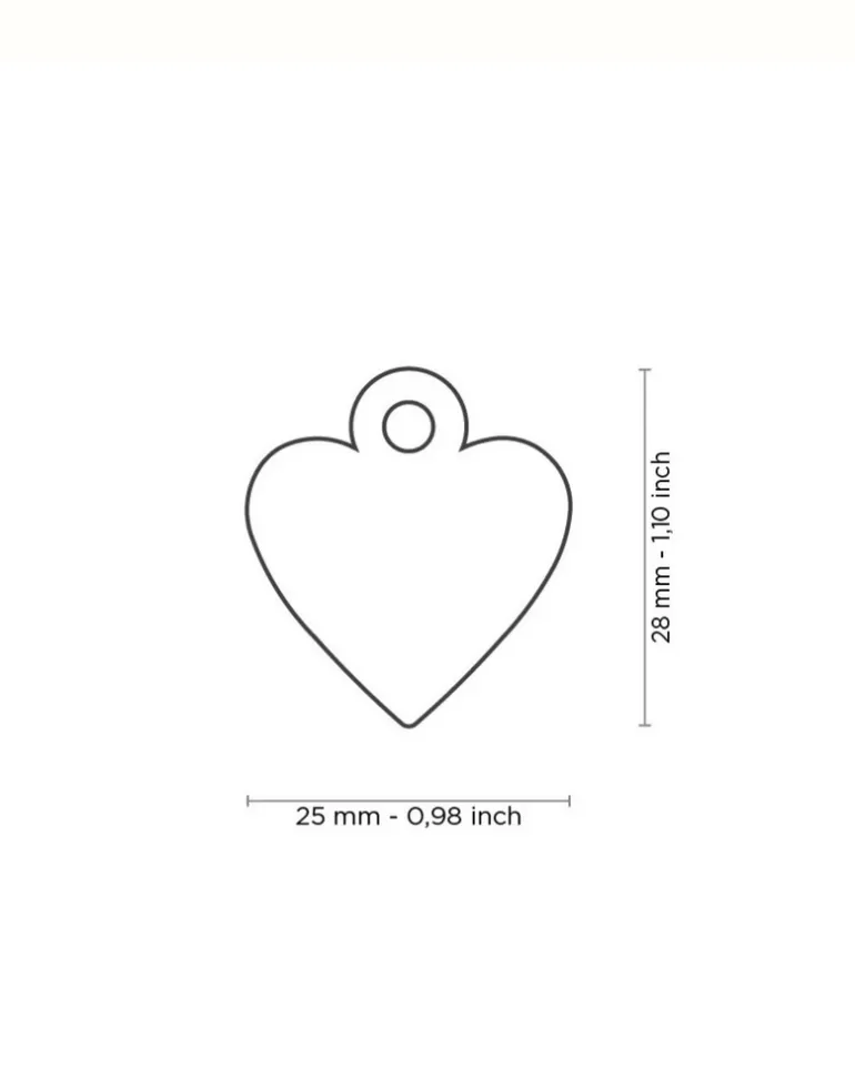 Sweet Heart in Golden Brass Custom Pet ID Tag