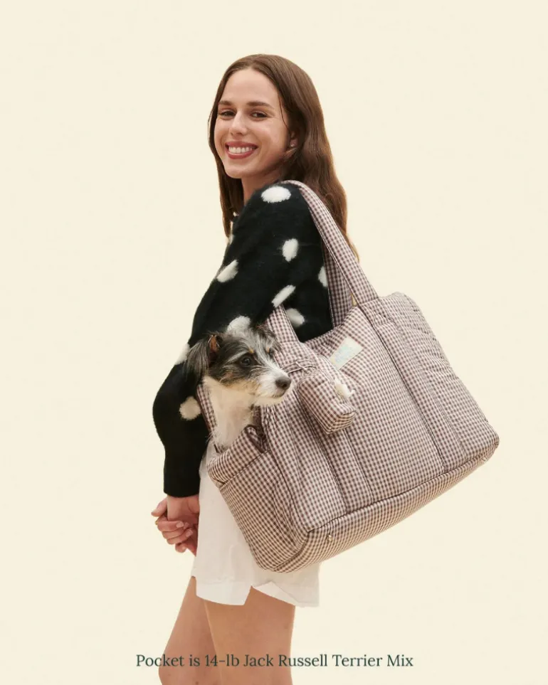 The Little Beast Dog Carrier in Coffee Cream