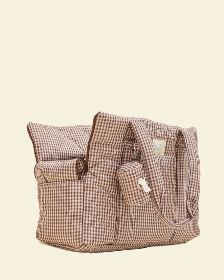 The Little Beast Dog Carrier in Coffee Cream