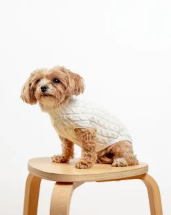 The Uptown Cable Knit Sweater in Natural Merino Wool (Made in NYC)