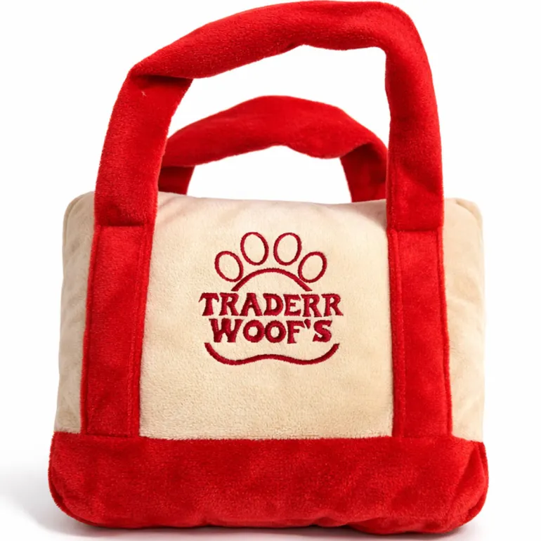 Traderr Woof’s Plush Squeaky Dog Toy