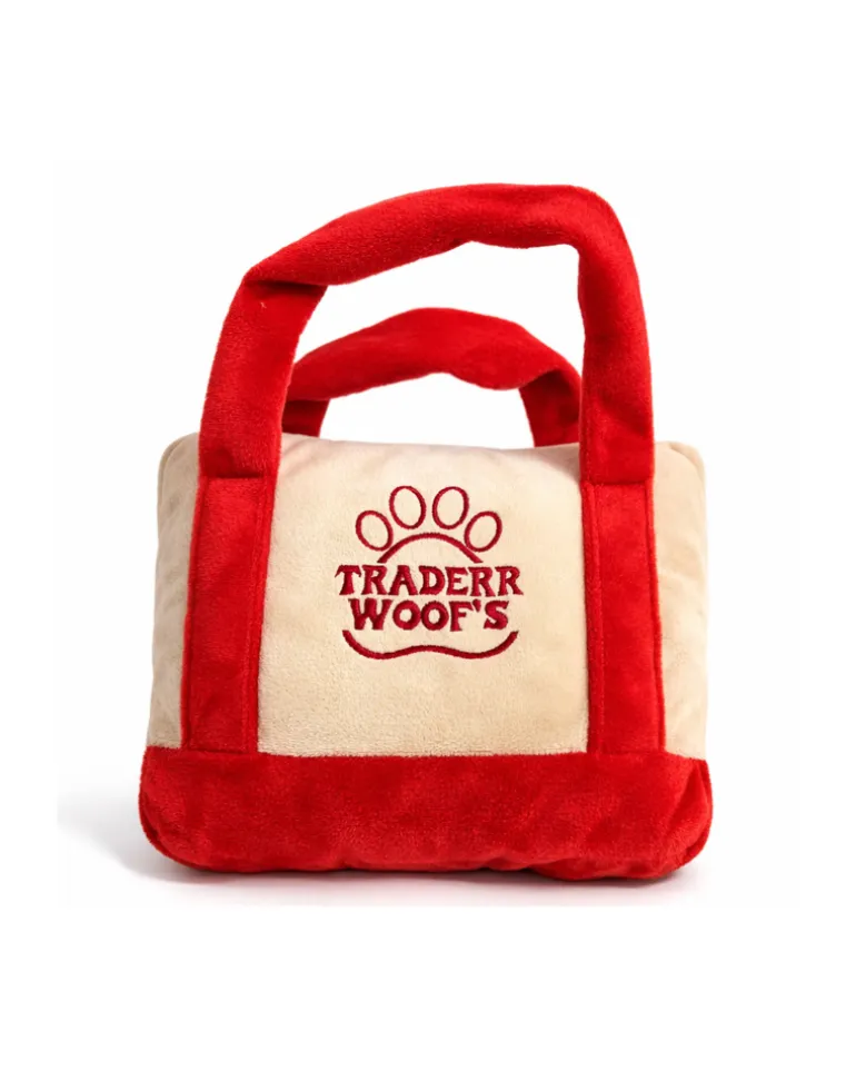 Traderr Woof’s Plush Squeaky Dog Toy