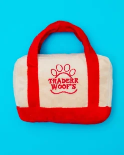 Traderr Woof’s Plush Squeaky Dog Toy