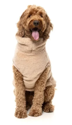 Turtle Teddy Dog Fleece in Desert Tan