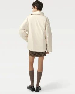 Unisex Asymmetric Puffer Jacket with Built-In Kangaroo Dog Pouch Carrier