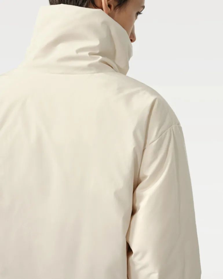 Unisex Asymmetric Puffer Jacket with Built-In Kangaroo Dog Pouch Carrier