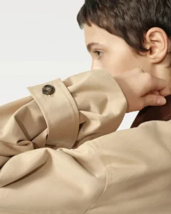 Unisex Trench Jacket with Built-In Kangaroo Pouch Dog Carrier
