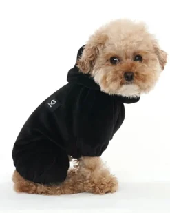 Velour Coverall Onesie for Dogs - French Bulldog Fit (in Ivory, or Black)