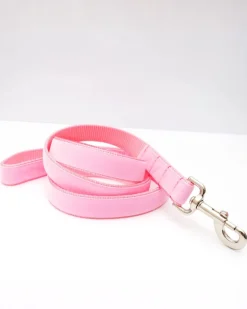 Velvet Dog Bow Collar Set in Petal Pink (Made in the USA)