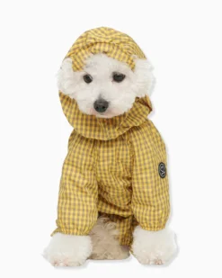 Waterproof Check Rain Coverall for Dogs