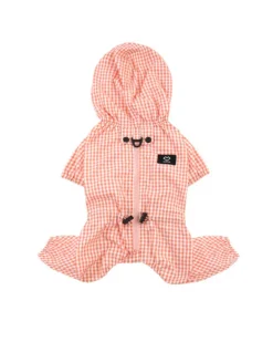 Waterproof Check Rain Coverall for Dogs