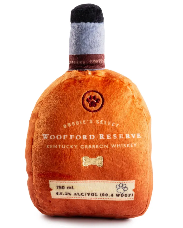 Woofford Reserve Bourbon Squeaky Plush Dog Toy