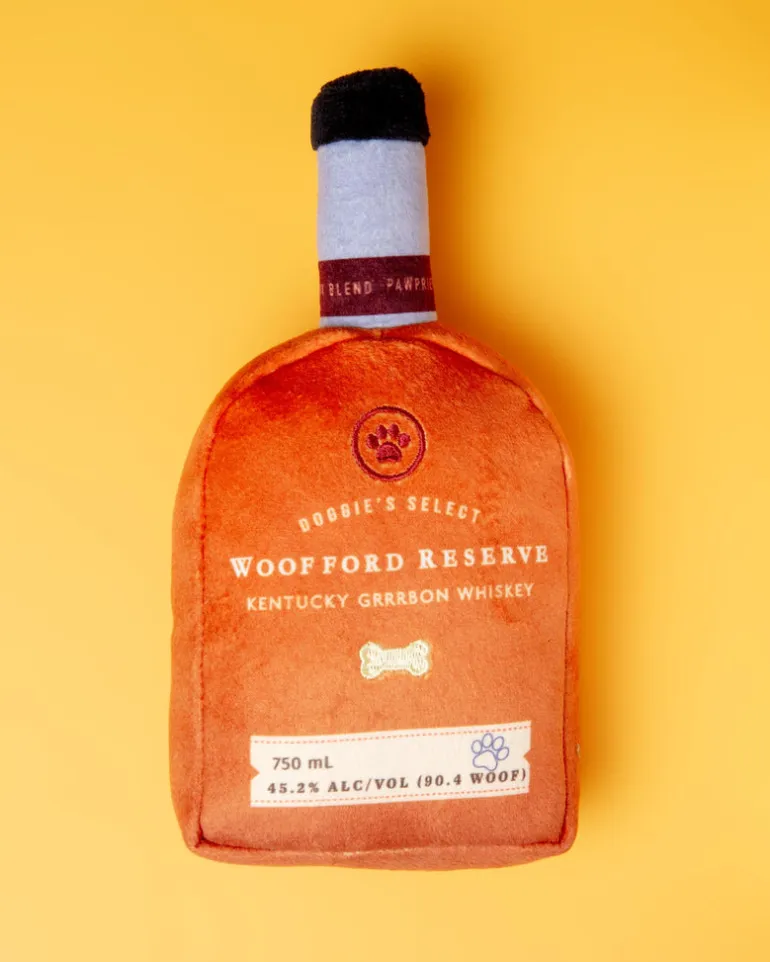 Woofford Reserve Bourbon Squeaky Plush Dog Toy