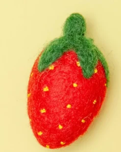 Wool Strawberry Dog Toy