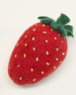 Wool Strawberry Dog Toy
